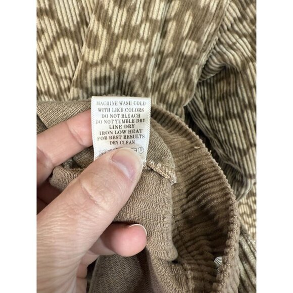 Love Riche Cheetah Corduroy Mixed Media Brown Cotton Linen Jacket Size Large - Picture 5 of 5